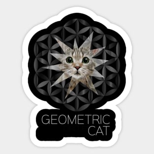 Geometric Cat Sticker